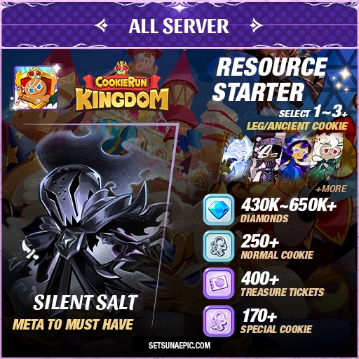 Silent Salt Cookie Run Kingdom Account Starter All Server
