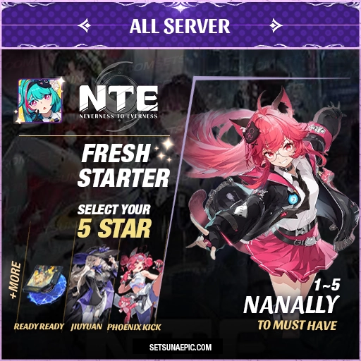 nanally nte neverness to everness starter account