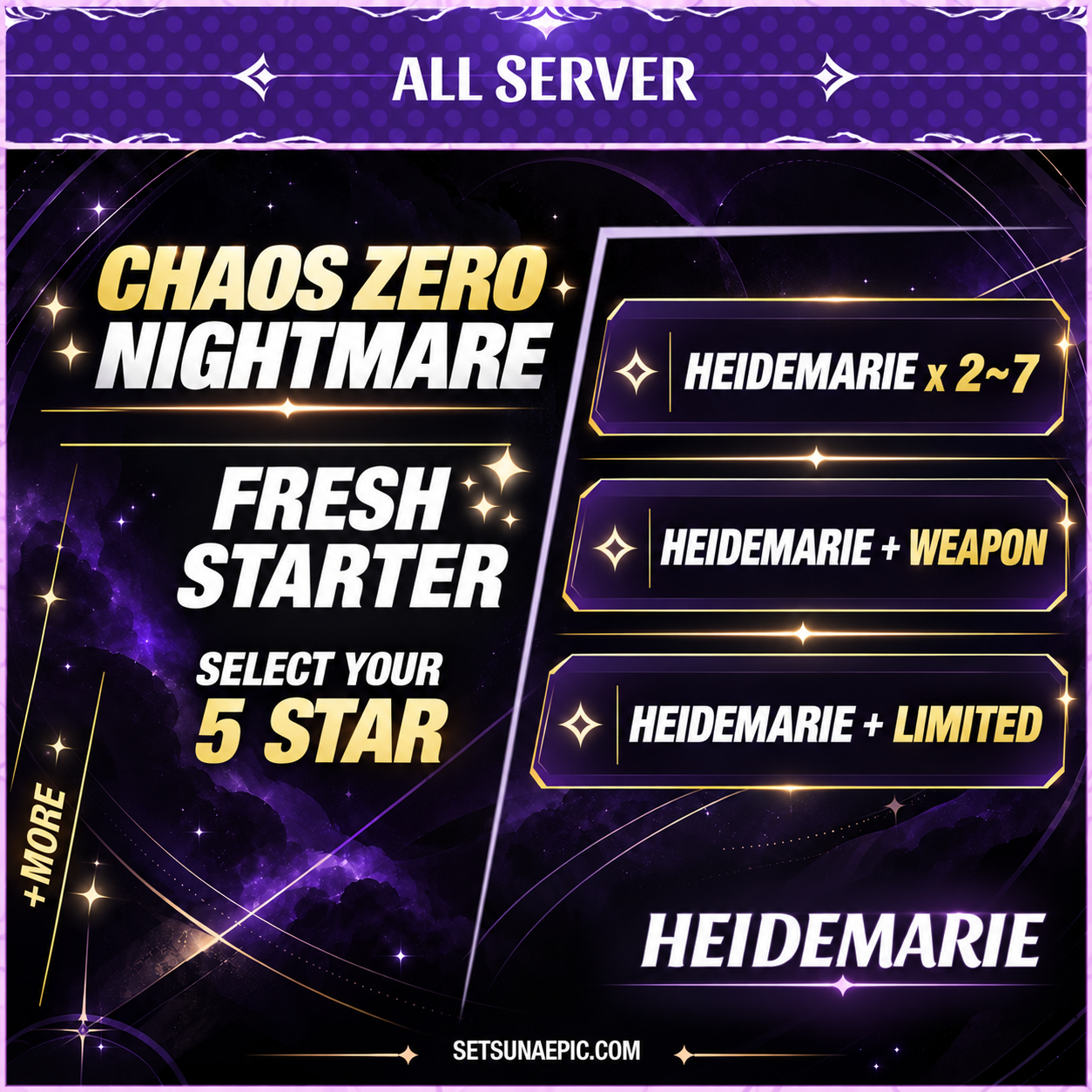 Heidemarie Chaos Nightmare Zero Account Starter All Server