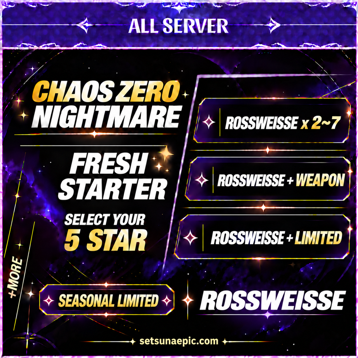 Rossweisse Chaos Nightmare Zero Account Starter All Server