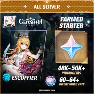 escoffier genshin impact farmed starter account