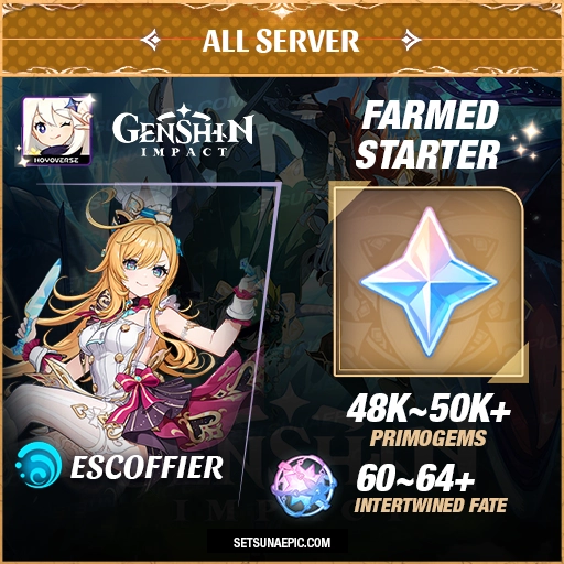 escoffier genshin impact farmed starter account