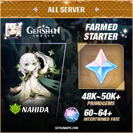 nahida genshin impact farmed starter account