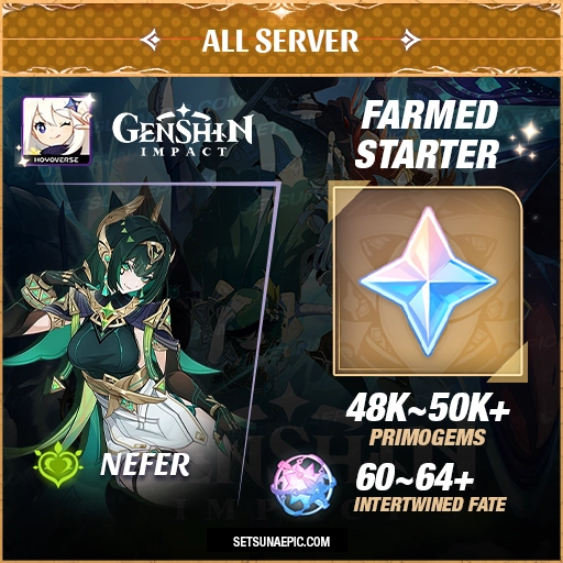 nefer genshin impact farmed starter account