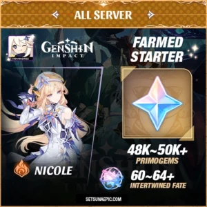 nicole genshin impact farmed starter account