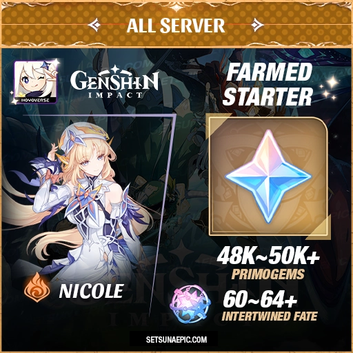 nicole genshin impact farmed starter account