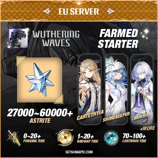 Wuthering Waves Characters Resource Account Starter Europe Server
