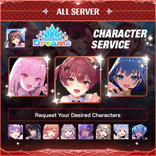 hololive Dreams Account Character Selective Service All Server