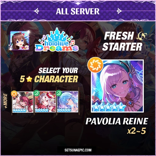 Pavolia Reine hololive Dreams Fresh Starter Account All Server