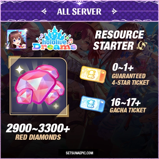 hololive Dreams Resource Starter Account All Server