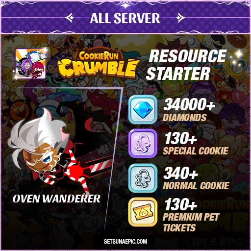CookieRun: Crumble Resource Starter Account All Server