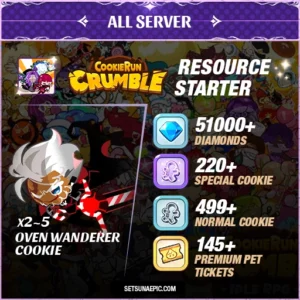 CookieRun: Crumble Resource Starter Account All Server