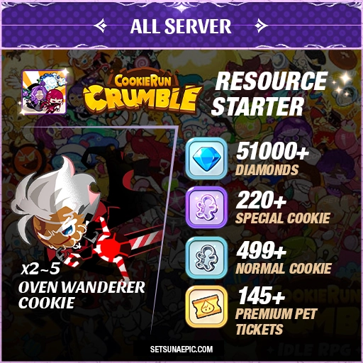 CookieRun: Crumble Resource Starter Account All Server